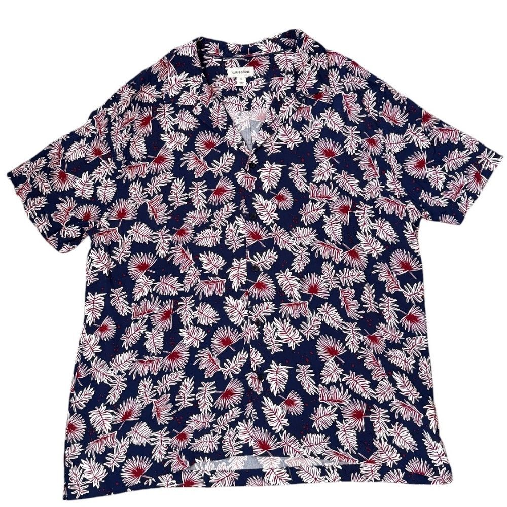 Sun + Stone Men's Button Down‎ Shirt XL